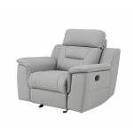 41″ Grey Fascinating Leather Reclining Chair