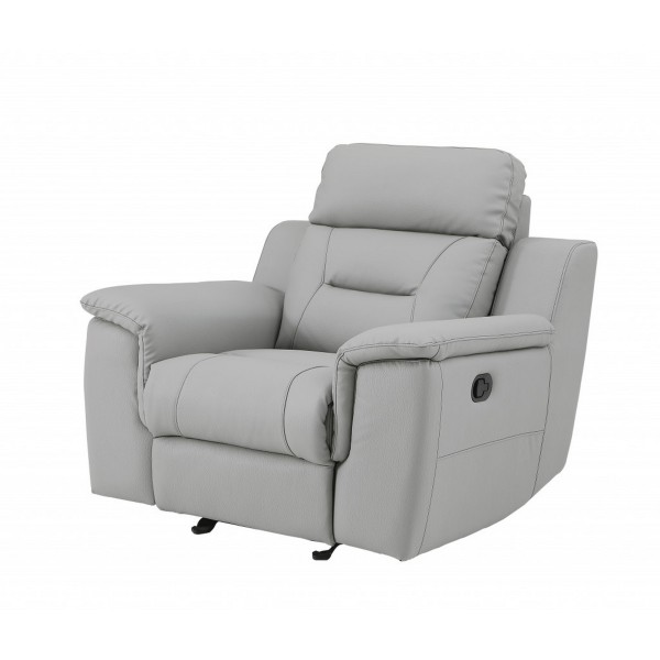 41″ Grey Fascinating Leather Reclining Chair