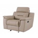 41″ Beige Fascinating Leather Reclining Chair